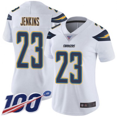 Los Angeles Chargers NFL Football Rayshawn Jenkins White Jersey Women Limited #23 Road 100th Season Vapor Untouchable->youth nfl jersey->Youth Jersey